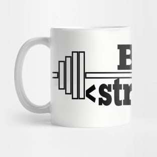 Be Strong black hipster programmer design Mug